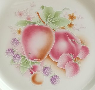 6 Platos Limoges Ternet Porcelana Frutas