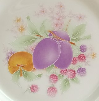 6 Platos Limoges Ternet Porcelana Frutas