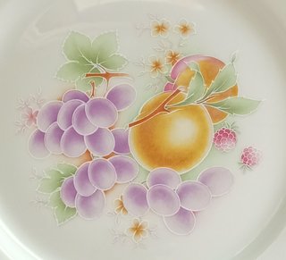 6 Platos Limoges Ternet Porcelana Frutas