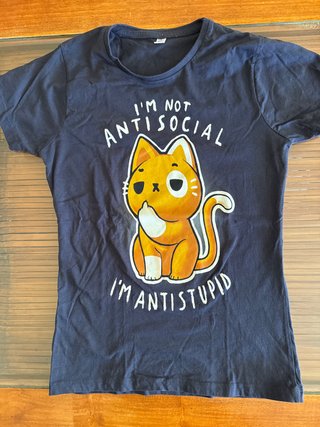 Camiseta Gato I'm not antisocial