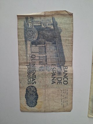 Lote 2 Billetes Pesetas: 100 y 500 pts