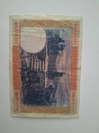 Lote 2 Billetes Pesetas: 100 y 500 pts