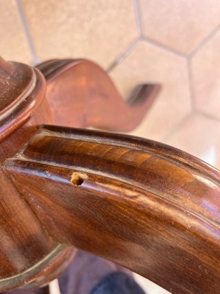 Mesa extensible de madera redonda