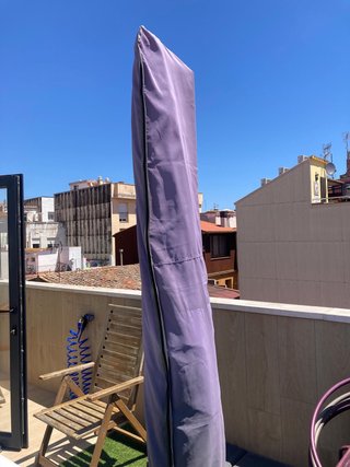 Parasol 3x3m Gris Antracita. Marca Belveo.