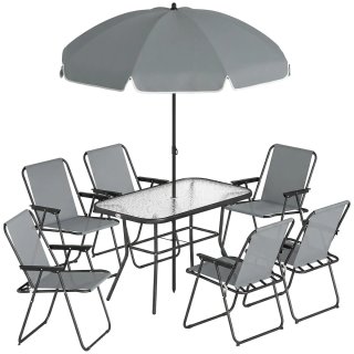 Conjunto Mesa y Sillas Jardín 8 Piezas