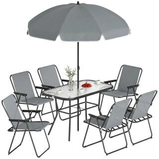 Conjunto Mesa y Sillas Jardín 8 Piezas