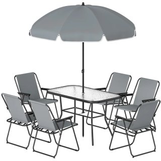 Conjunto Mesa y Sillas Jardín 8 Piezas