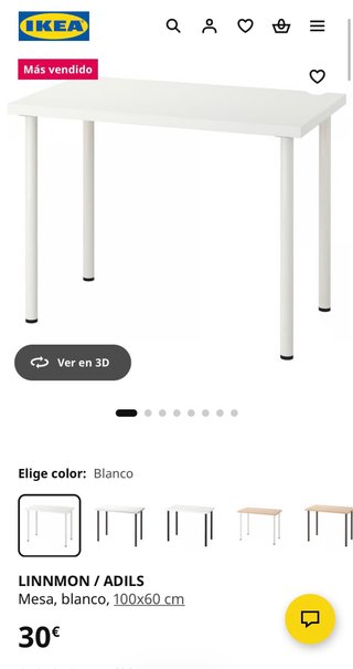 Mesa escritorio blanca Ikea