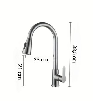 Grifo de cocina nuevo cromado extraíble fregadero