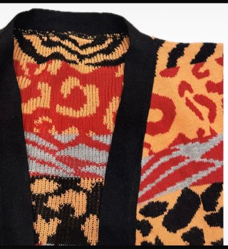 Jersey abierto estampado animal print