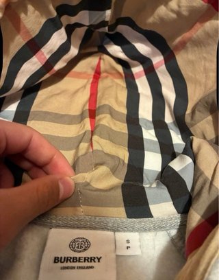 Sudadera Burberry Gris con Capucha