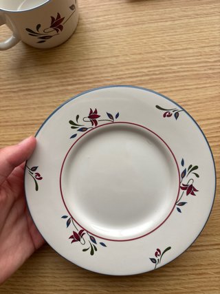 Juego de 5 tazas y platillos de porcelana