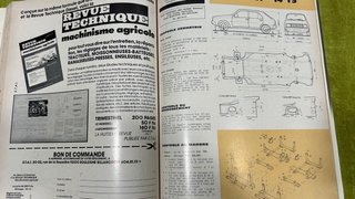 Revista técnica Simca 1000, Renault 14 en francés.