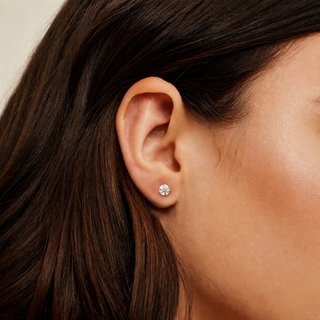 Pendientes Moissanita Titanio G23 Hipoalergénicos