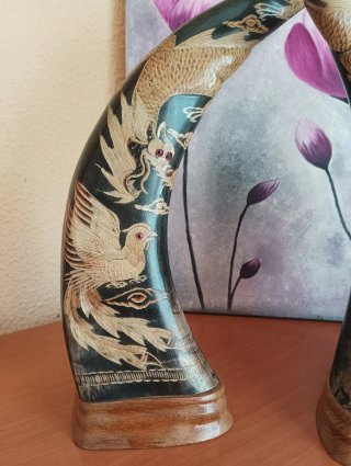 Decoración Oriental Vintage Dragón Ave