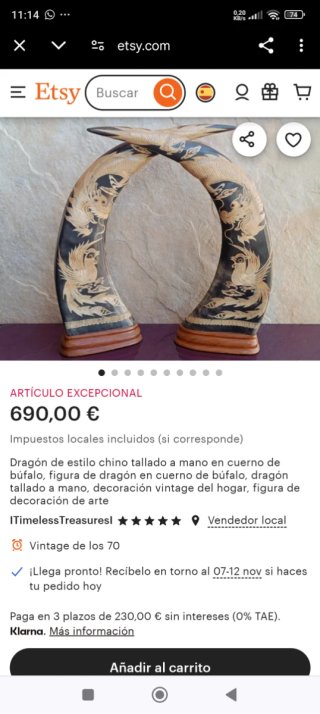 Decoración Oriental Vintage Dragón Ave