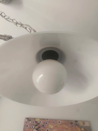 Lámpara Techo Ikea Kroby Doble Acero y Cristal