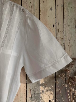 Camisón vestido  antiguo algodon blanco ligero