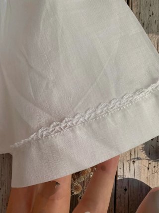 Camisón vestido  antiguo algodon blanco ligero