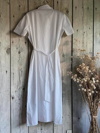 Camisón vestido  antiguo algodon blanco ligero
