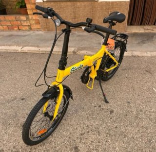 Bicicleta Plegable Amarilla Ricola