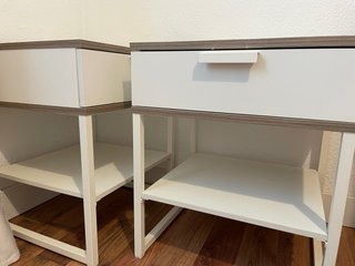 Mesitas de noche madera y metal