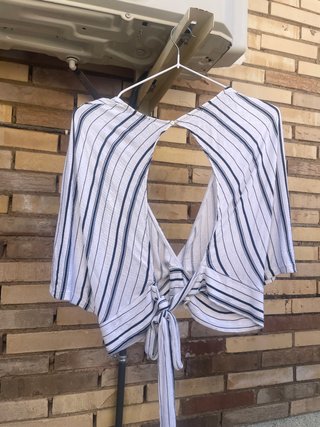 Crop top de rayas de Bershka