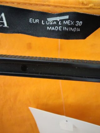 Vestito Zara giallo mostarda plissettato L
