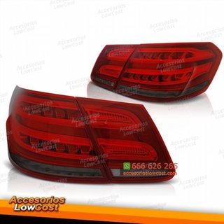 Faros traseros rojo ahumado para Mercedes Clase E
