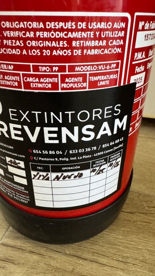 Extintor PREVENSAM Polvo ABC 6kg