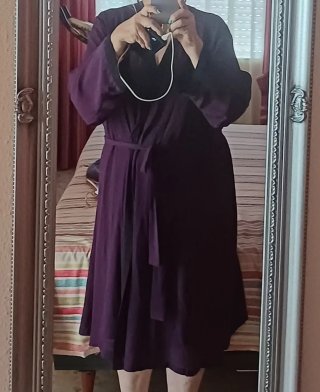 Camisón y Bata Énfasis Morado Talla 3XL
