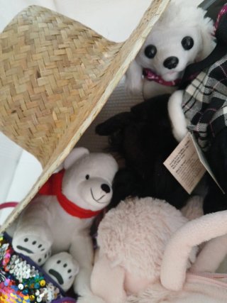 Lote de perritos bolso peluches y accesorios