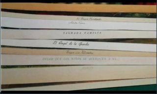 Lote de 9 Láminas, litografías religiosas antiguas