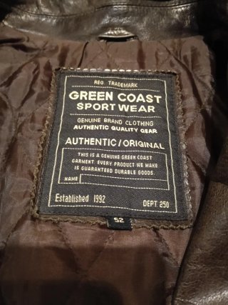 Chaqueta de Piel Hombre Green Coast Marrón T 52