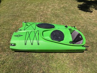 Kayak de mar modular verde