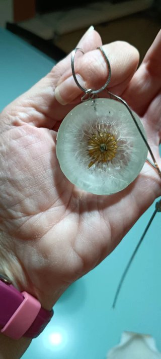 Colgante Diente de León Encapsulado natural