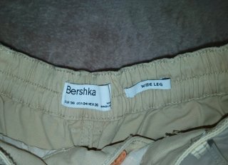 Pantalones Cargo Anchos Beige