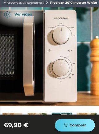✅️ Microondas Cecotec Proclean 2010