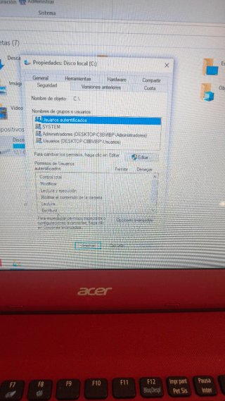 Portátil Acer Rojo