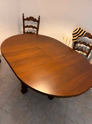 Mesa comedor extensible madera