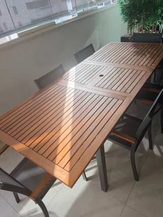 Conjunto Mesa y Sillas Exterior Metal Gris