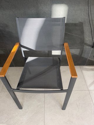 Conjunto Mesa y Sillas Exterior Metal Gris