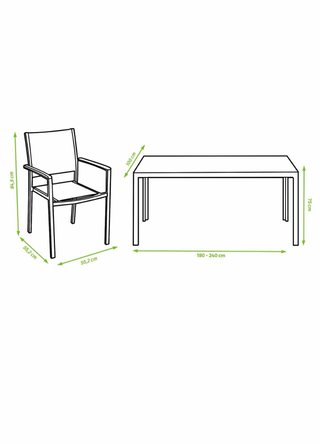 Conjunto Mesa y Sillas Exterior Metal Gris