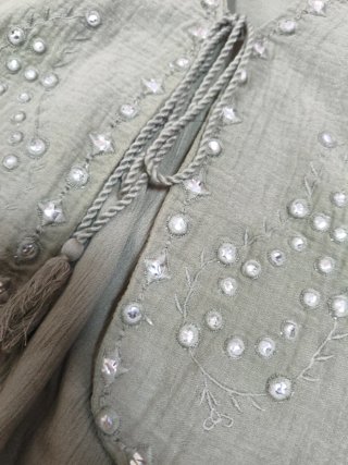Vestido efecto chaleco espejos talla L Stradivariu