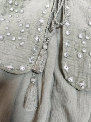 Vestido efecto chaleco espejos talla L Stradivariu