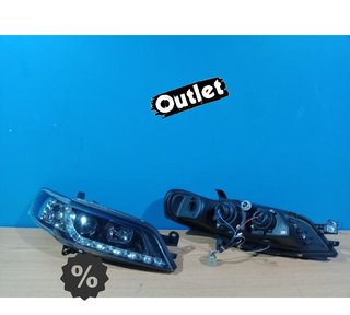 NM FAROS PARA OPEL VECTRA B 96-98 LUZ DIURNA LED FONDO NEGRO