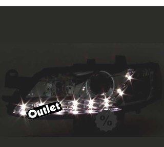 NM FAROS PARA OPEL VECTRA B 96-98 LUZ DIURNA LED FONDO NEGRO