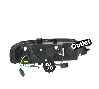 NM FAROS PARA OPEL VECTRA B 96-98 LUZ DIURNA LED FONDO NEGRO
