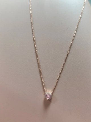 Conjunto Pandora Corazón Rosa y Dorado