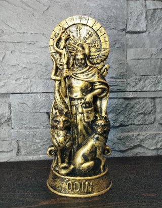 Scultura Odino Vichingo Statua Norrena Nordico